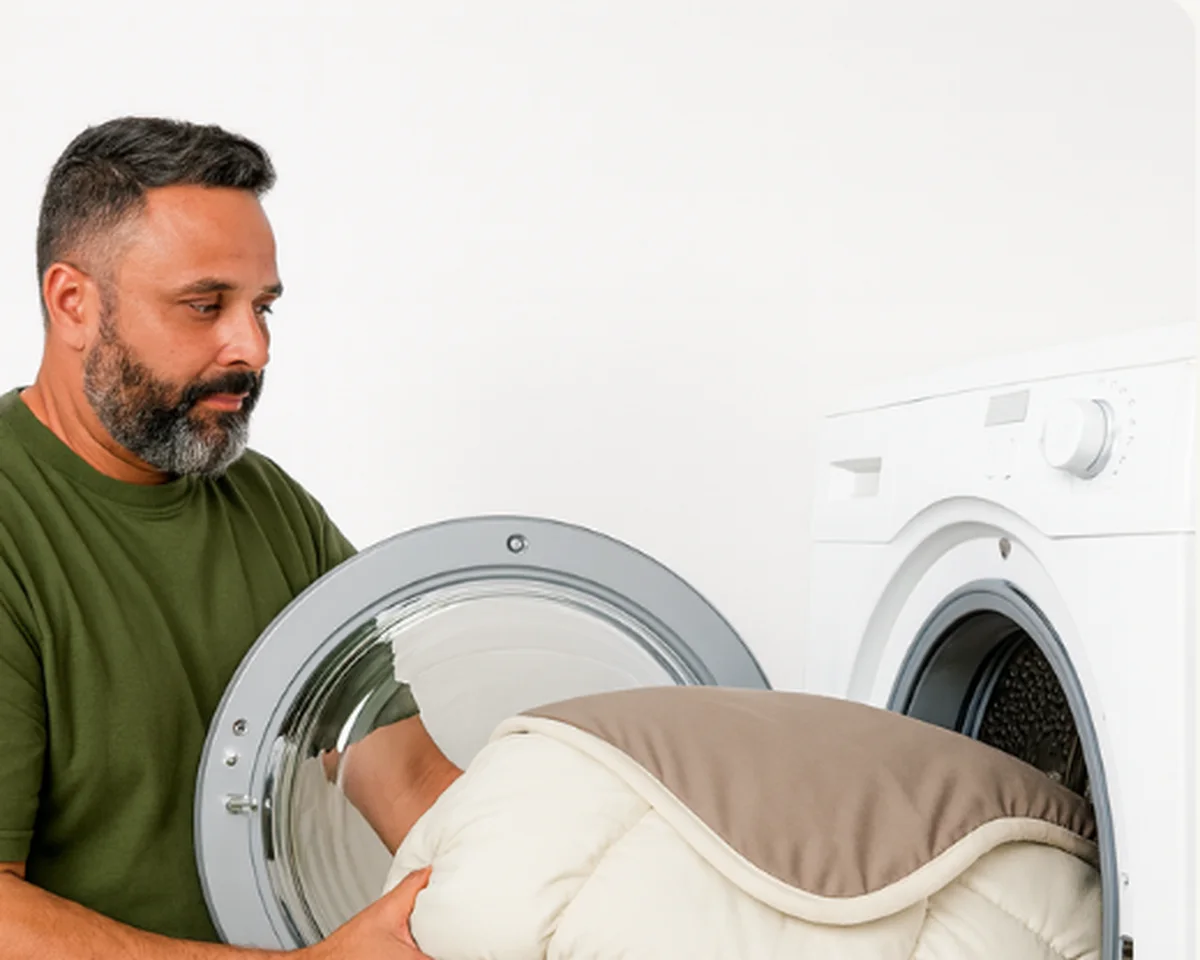 Snoozy dekbed de wasmachine in